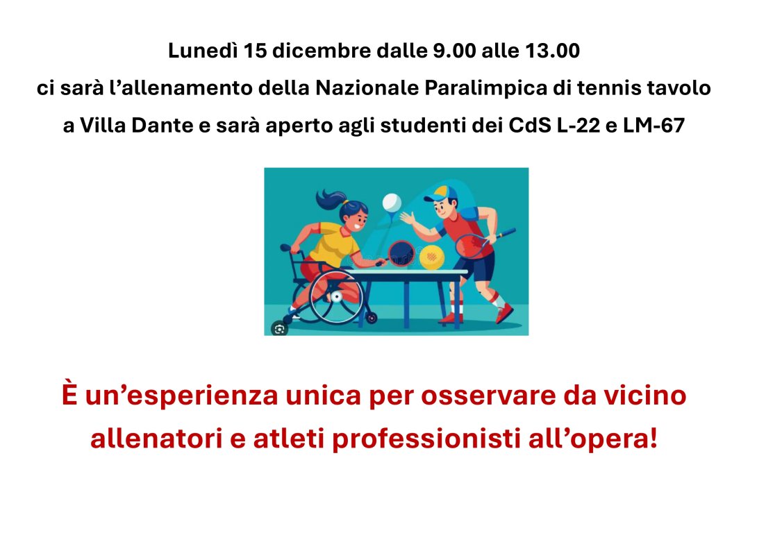 L’allenamento della Nazionale Paralimpica di tennis tavolo