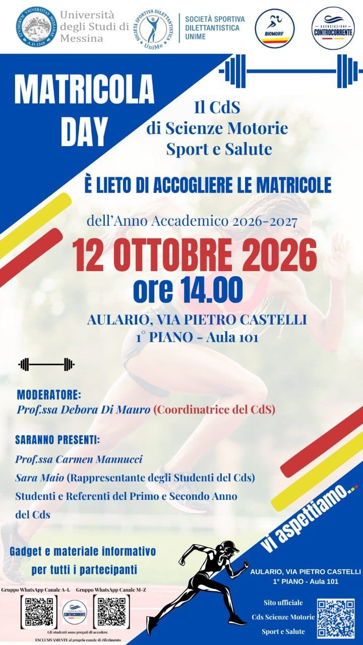 Matricola Day 12 ottobre 2026